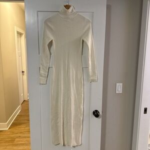 Moda International Cream Long Sleeve Dress